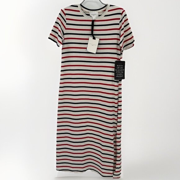 Pomander Place By Tuckernuck Americana Stripe Gio Cotton Maxi T-Shirt Dress Sz S - Picture 1 of 10